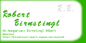 robert birnstingl business card
